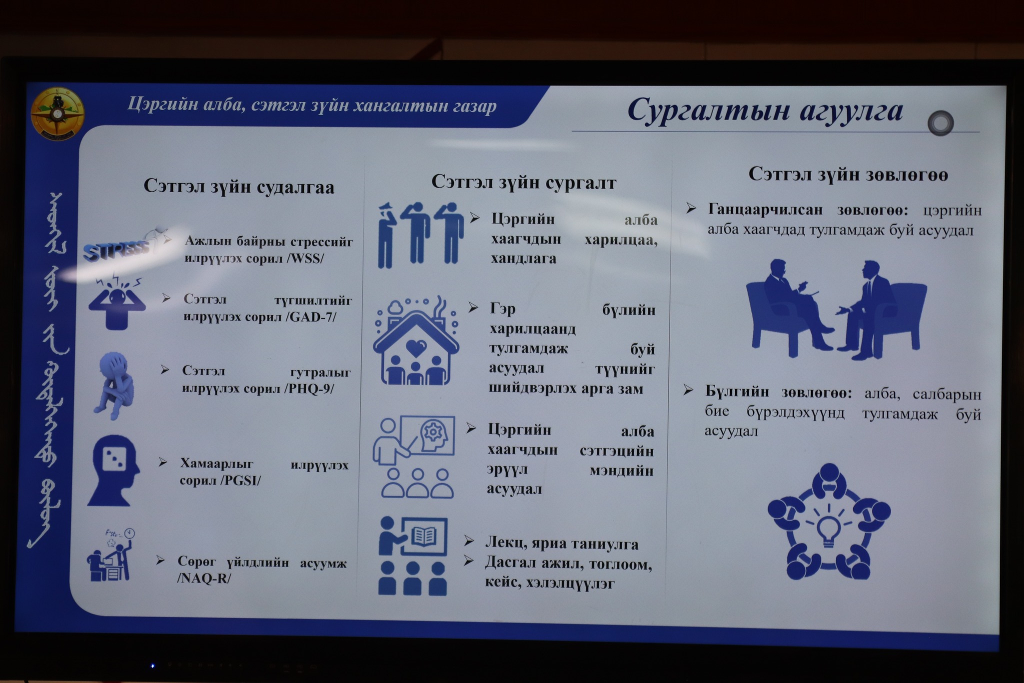 СЭТГЭЛ ЗҮЙН ХӨДӨЛГӨӨНТ БҮЛЭГ АЖИЛЛАЛАА